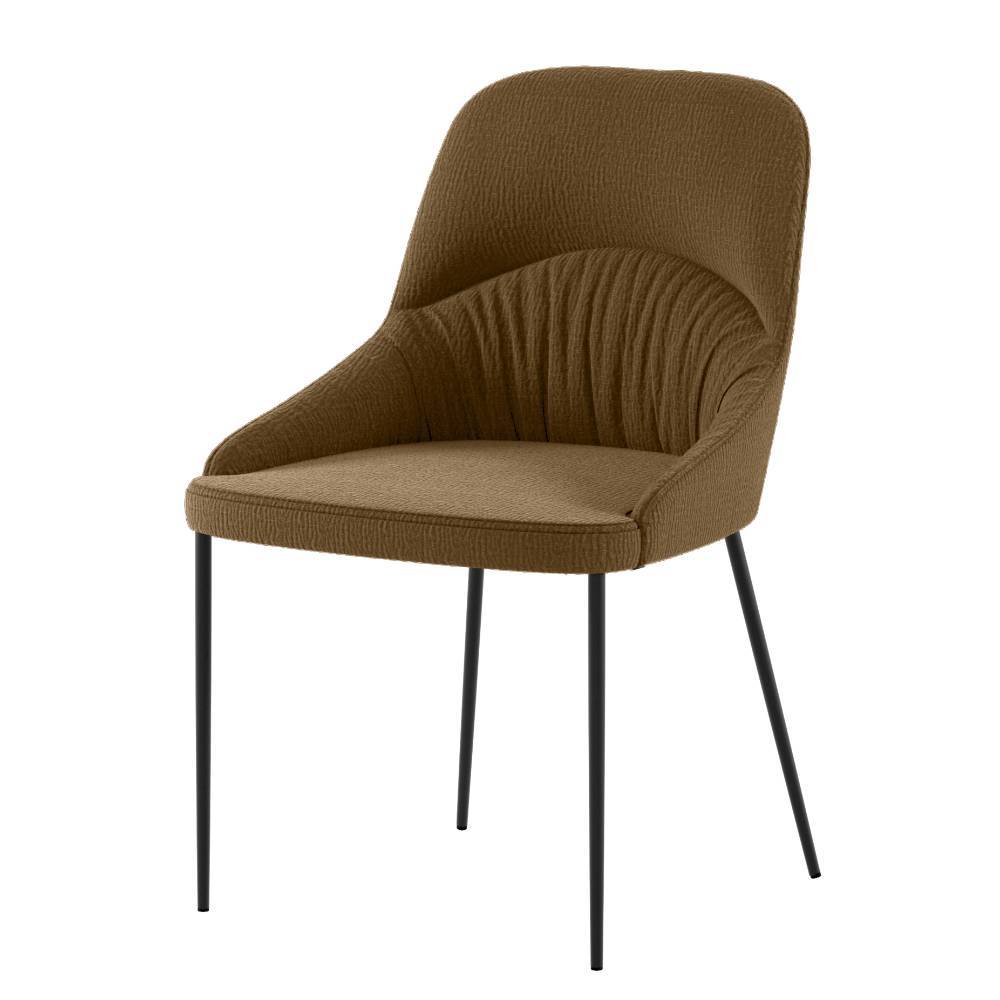Polsterstühle in Braun und Schwarz - Francess (4er Set)
