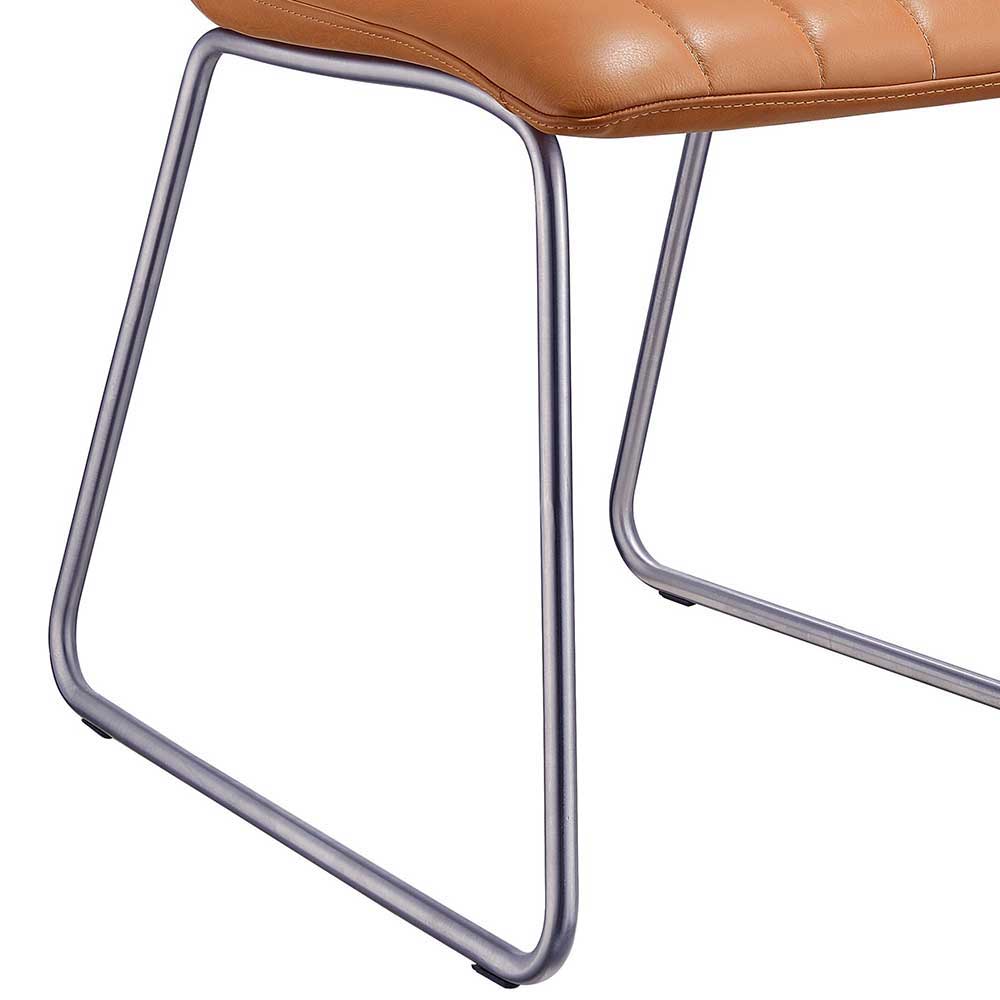 Polsterstuhl mit Lederbezug - Udessan (2er Set)