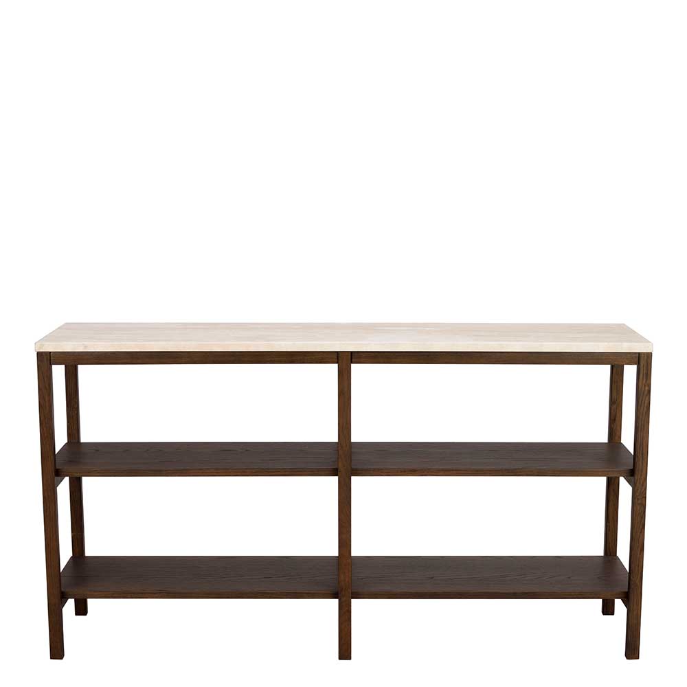 Regal mit Travertin Deckplatte in Beige - Thani