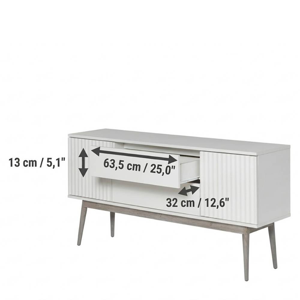 Scandi Chic Sideboard in Weiß - Cocoa