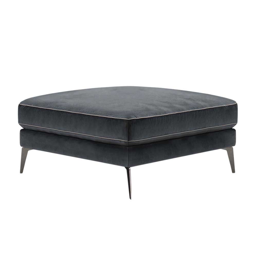 84x49x84 cm Polsterhocker in Anthrazit Samt - Temir