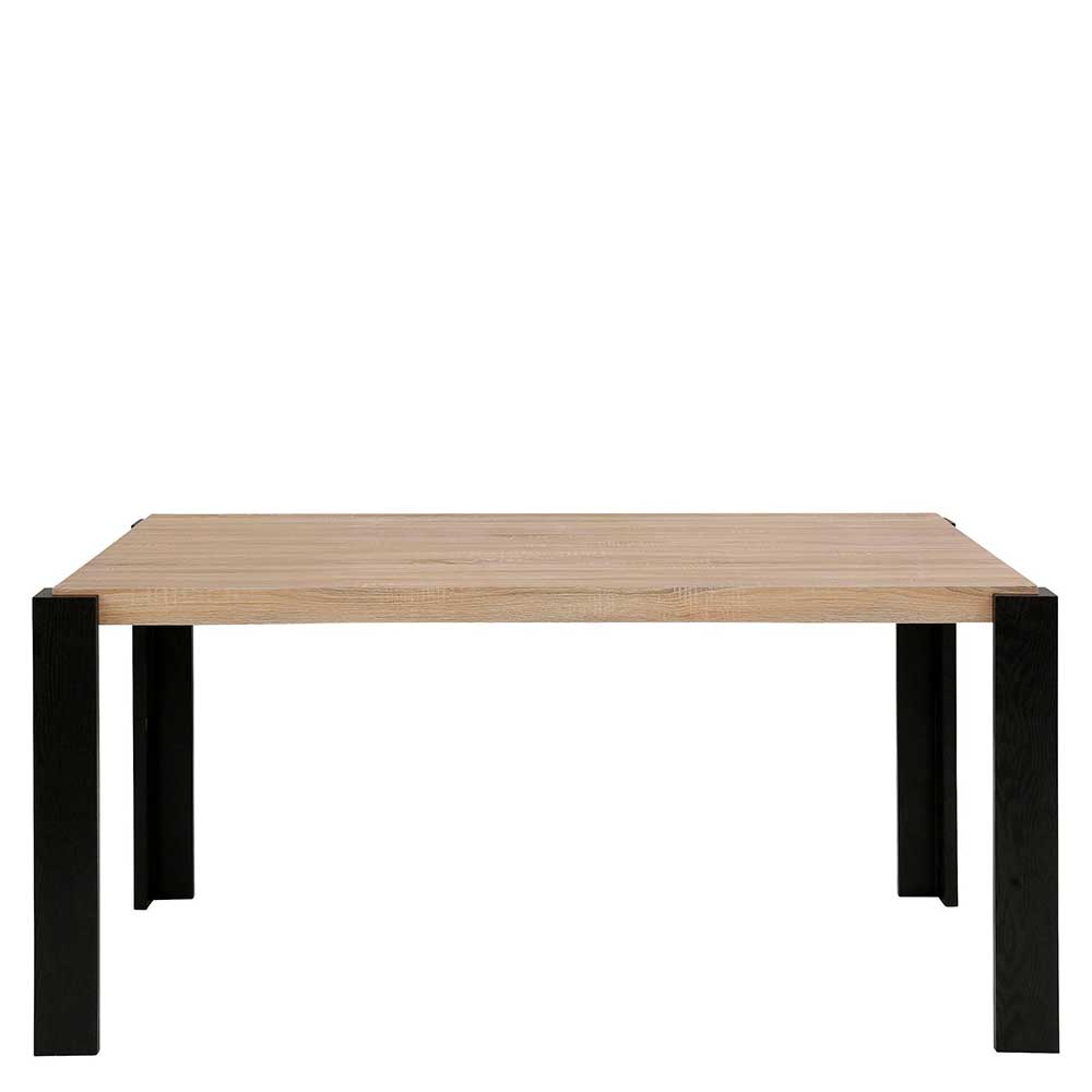 Esszimmer Tisch in Holzoptik Eiche & Schwarz - Cigano