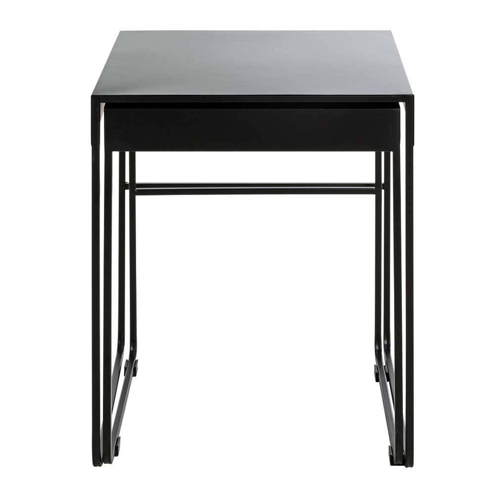 Schwarze Beistelltische aus Metall - Satira (zweiteilig)