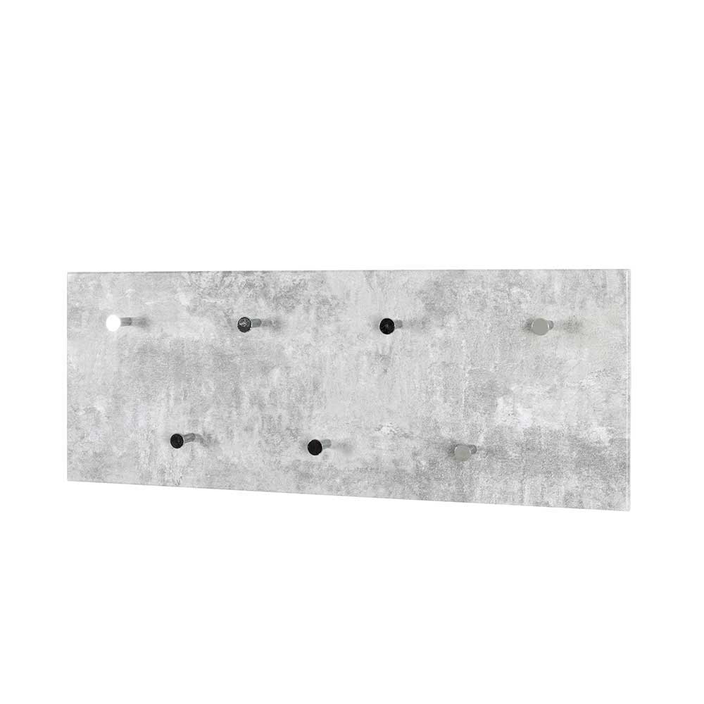 Garderobe in Beton Optik Vessina mit 7 Knopf Haken