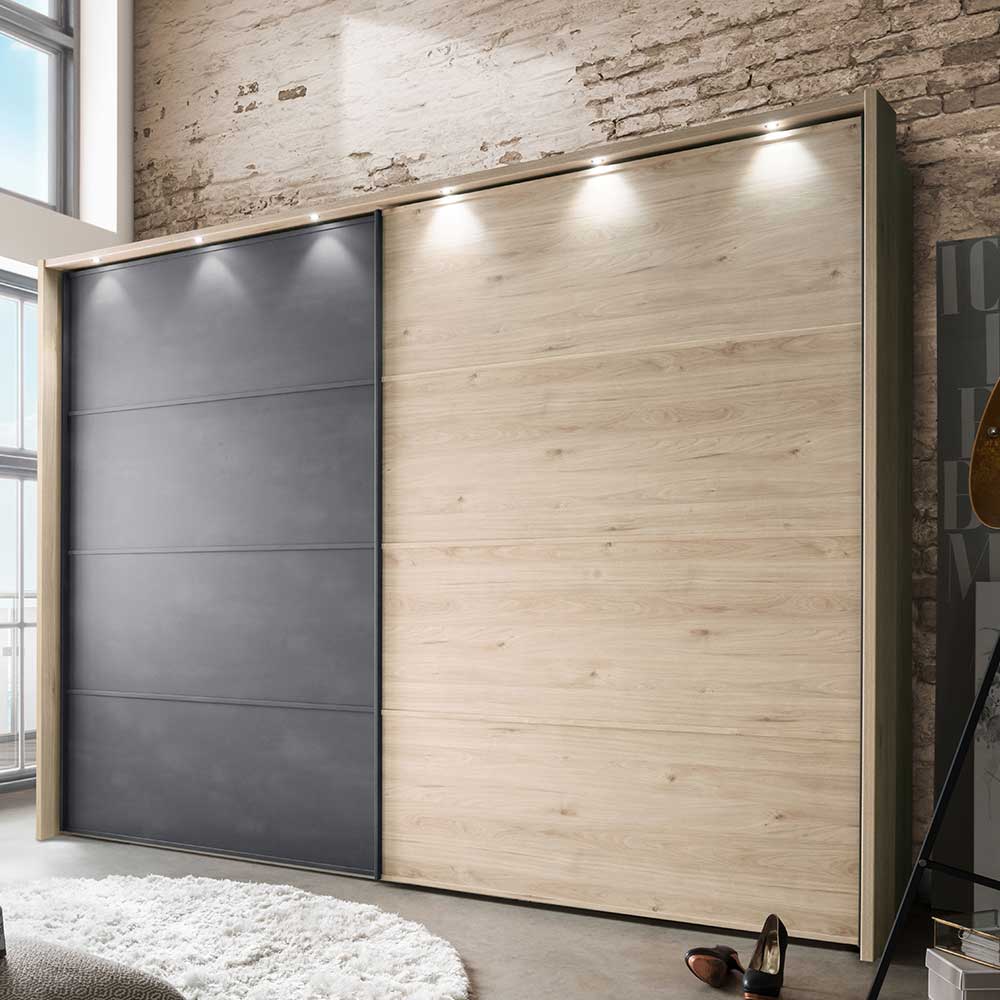 Hochwertiges Schlafzimmer Set mit LED - Licruva (vierteilig)