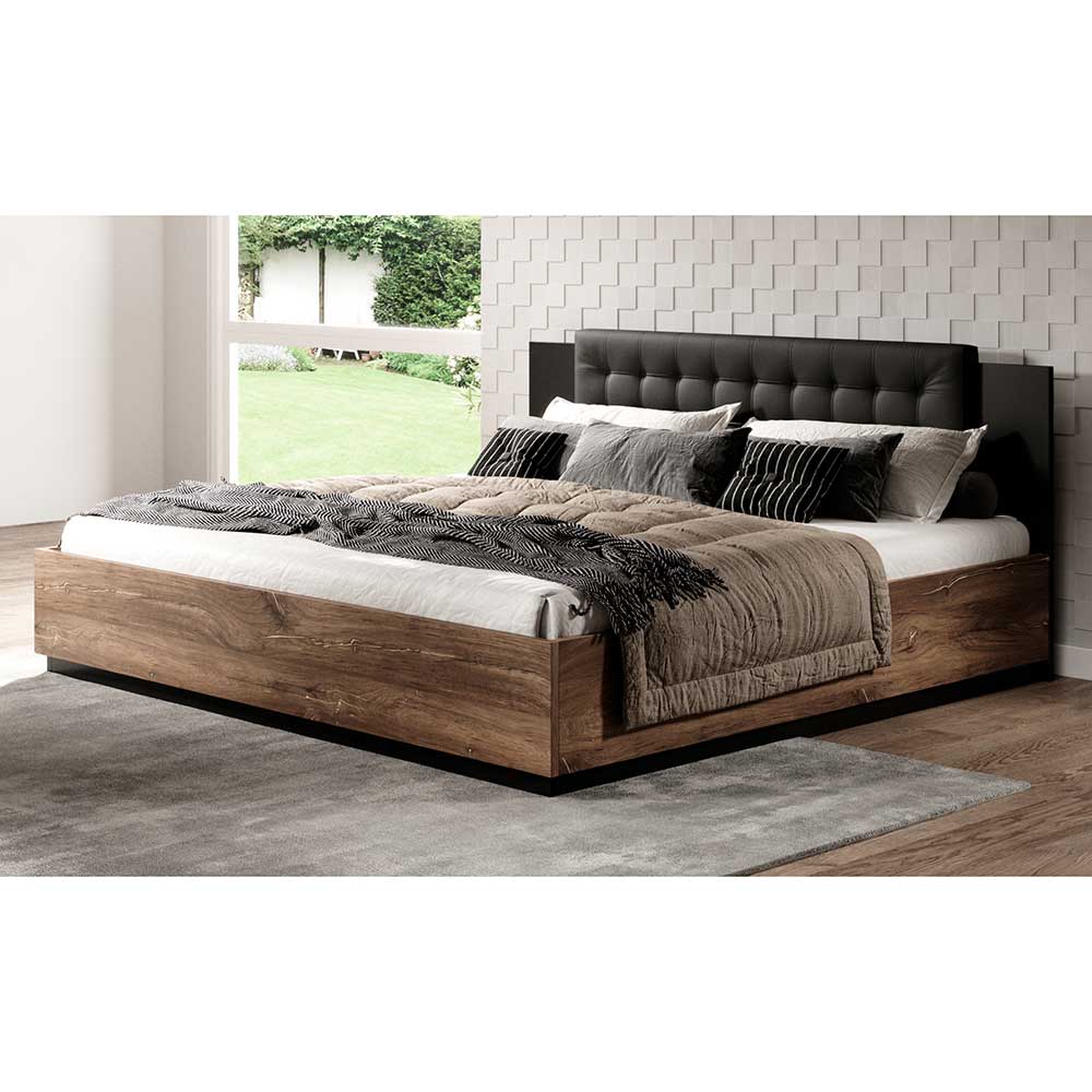 Doppelbett ohne Bodenfreiheit mit Kopfteil - Prabhaa