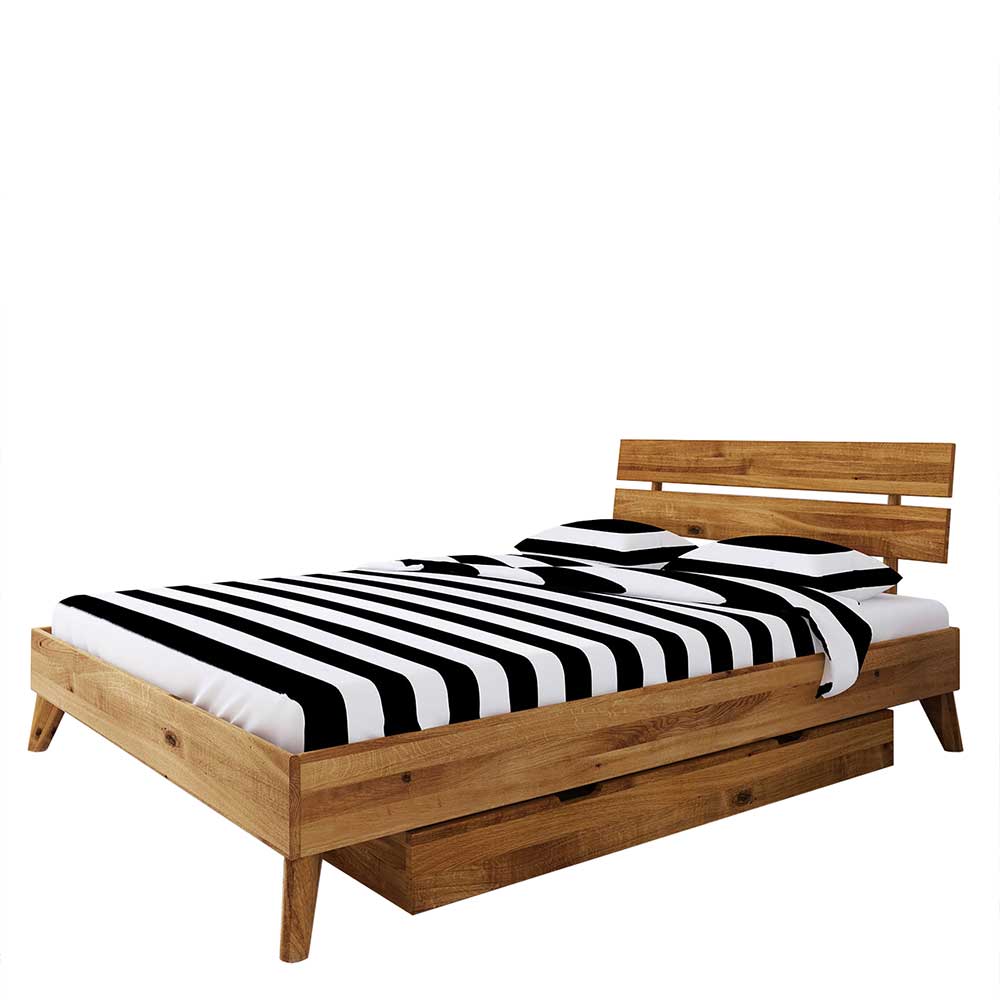 Wildeiche Singlebett in Unterlänge 190 cm - Eavy