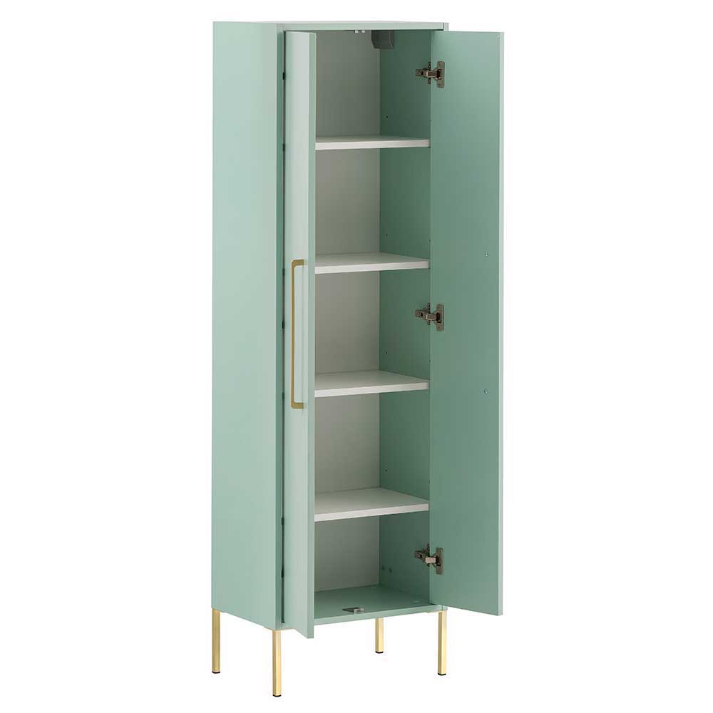 Set Badschränke in Mint Grün & Gold - Aparcian (dreiteilig)