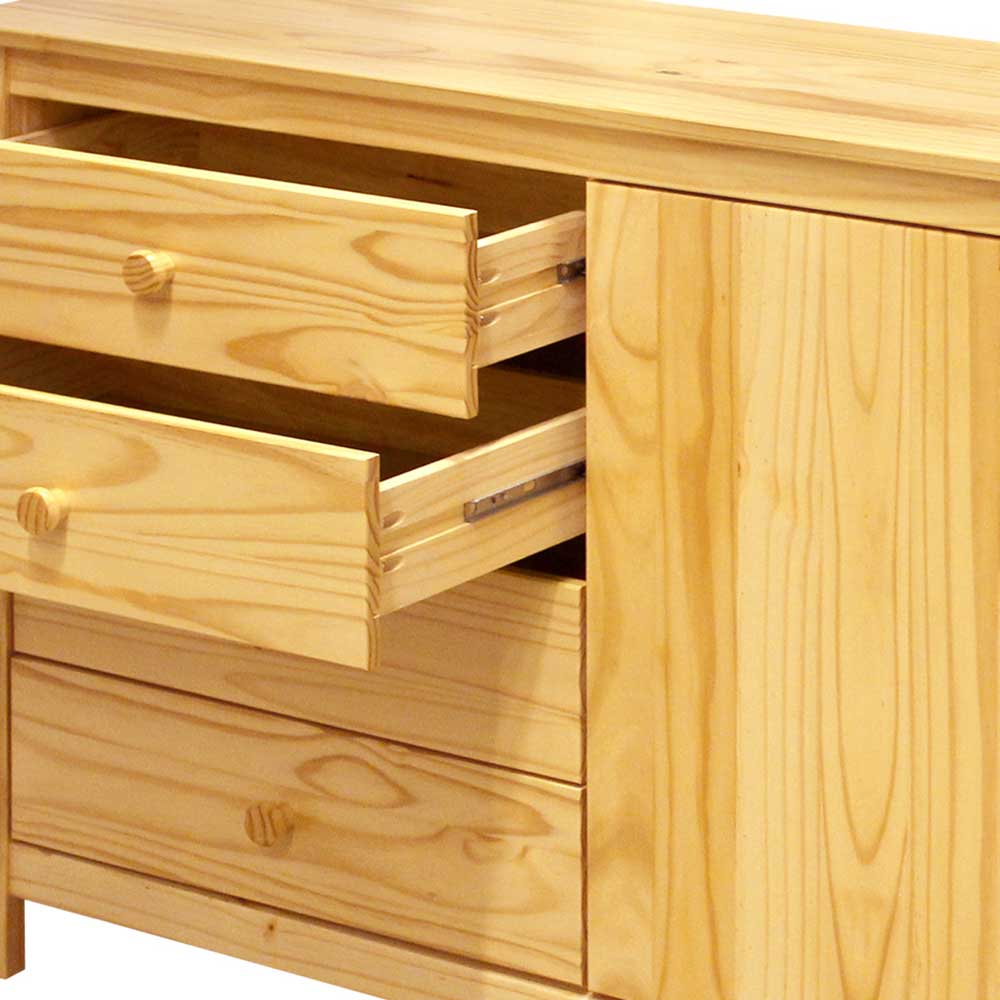 150x80x40 Holz Kombikommode aus Kiefer - Kascanu