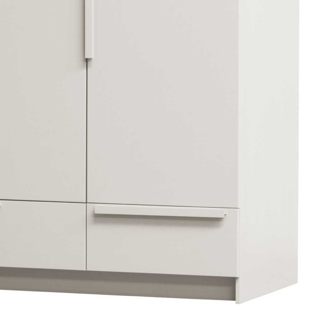 Kombi-Kleiderschrank in Hellgrau - Anela