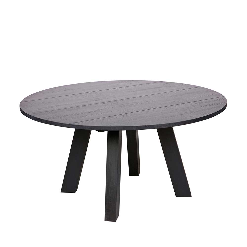 Massivholztisch Tiondon in Schwarz Eiche