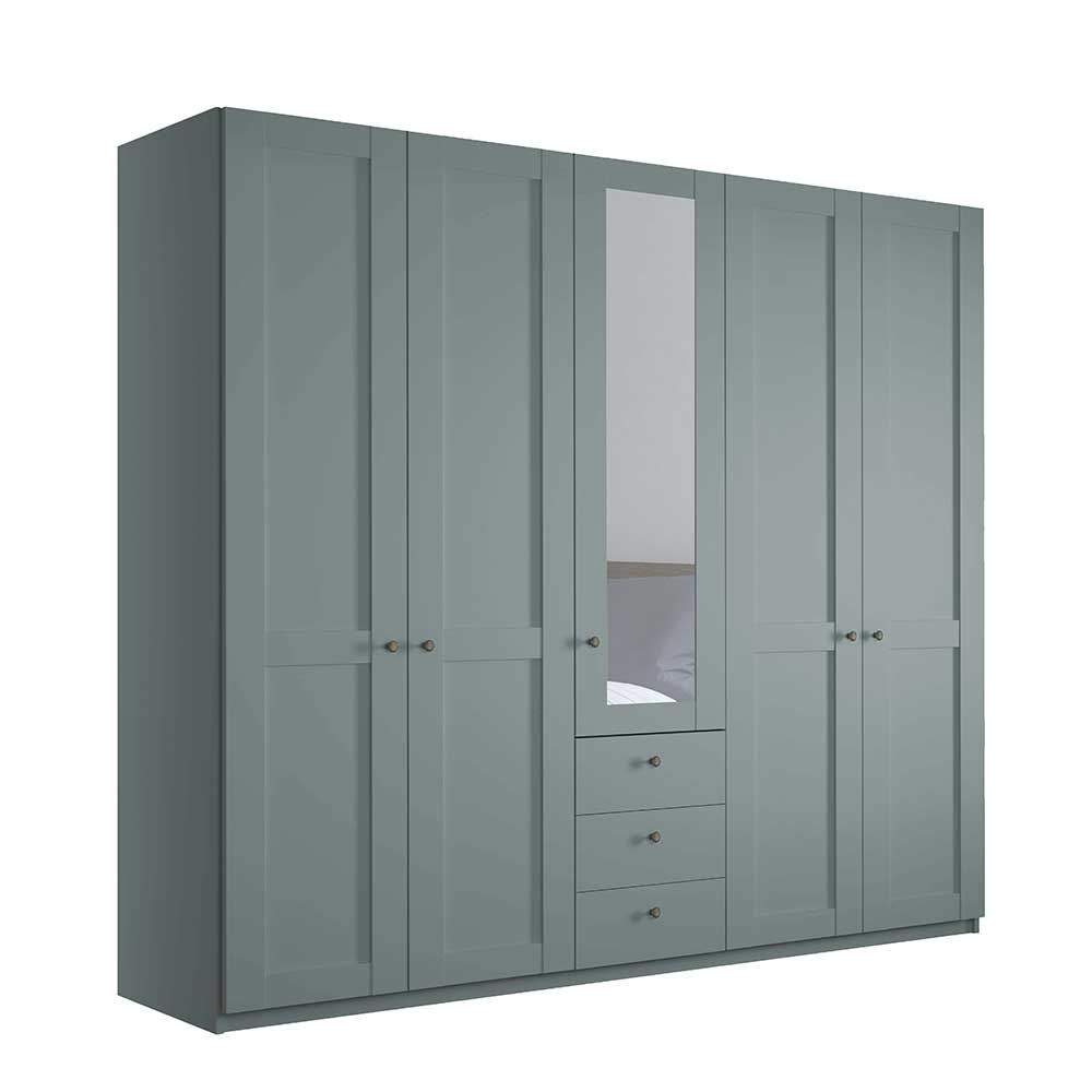 5-türiger Schlafzimmerschrank in Graugrün - Rajavo