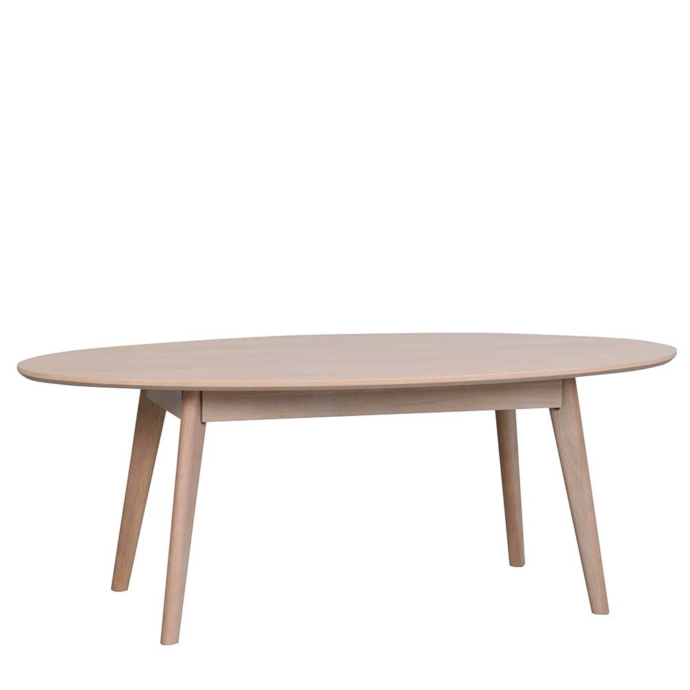 Eiche White Wash Wohnzimmertisch oval - Navassa