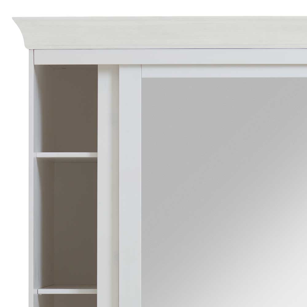Landhausstil Schiebetüren-Kleiderschrank in Weiß - Satumare