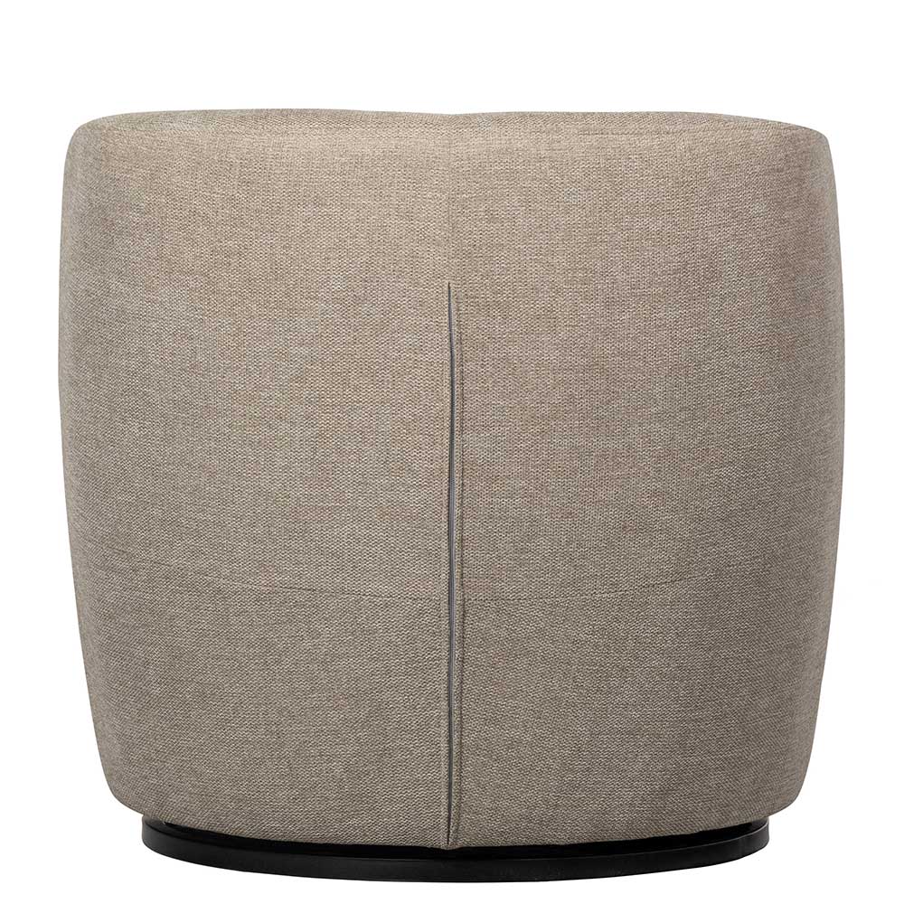Drehbarer Polstersessel in Beige meliert - Cagara