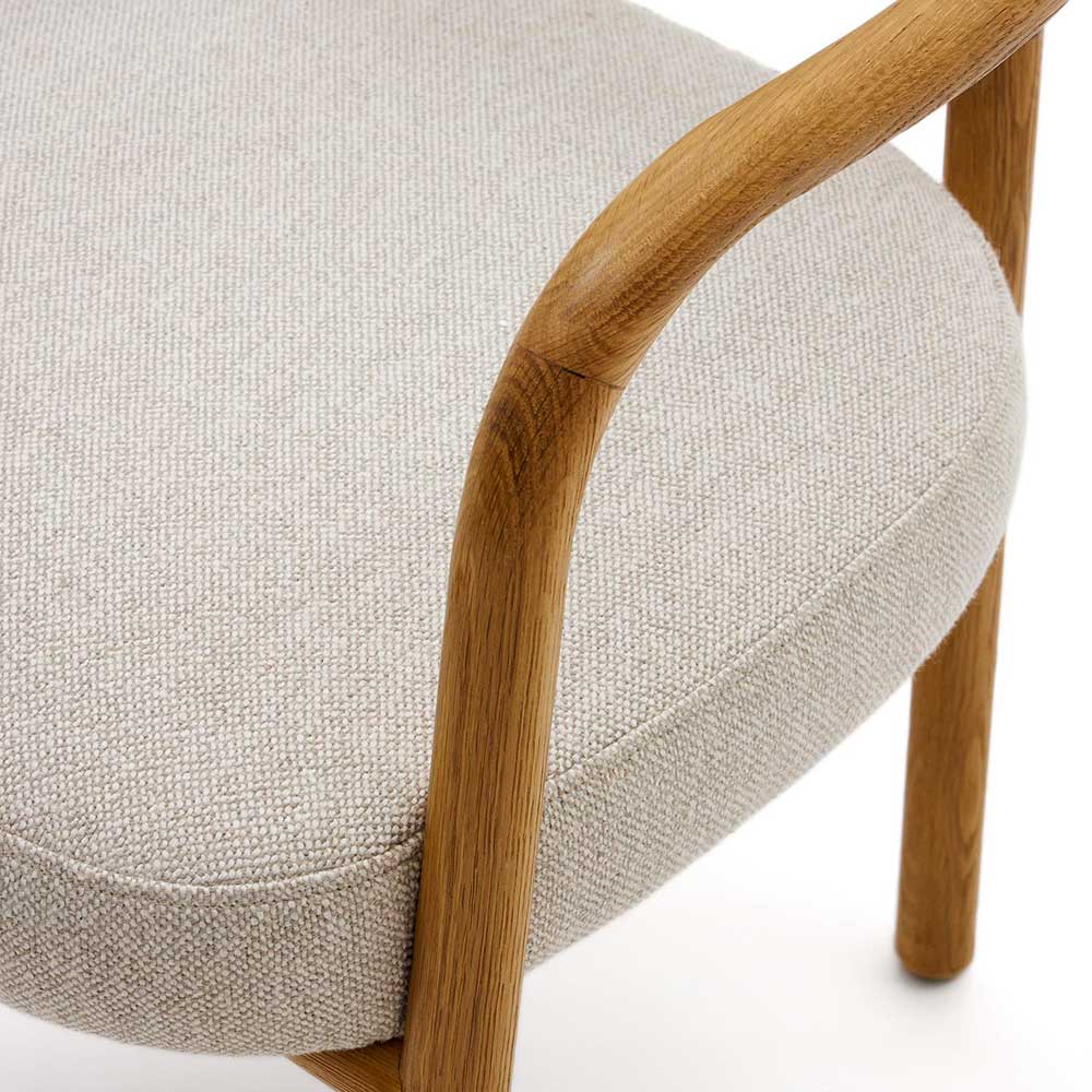 Skandi Designstuhl in Beige Chenille - Gracelino