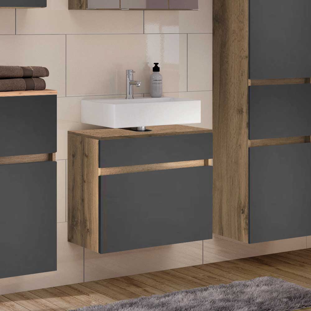 60x60x35 Waschbeckenschrank zweifarbig - Athrin