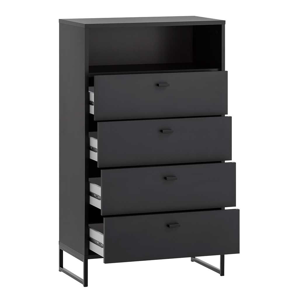 60x104x33 Hochkommode in Schwarz - Anderian