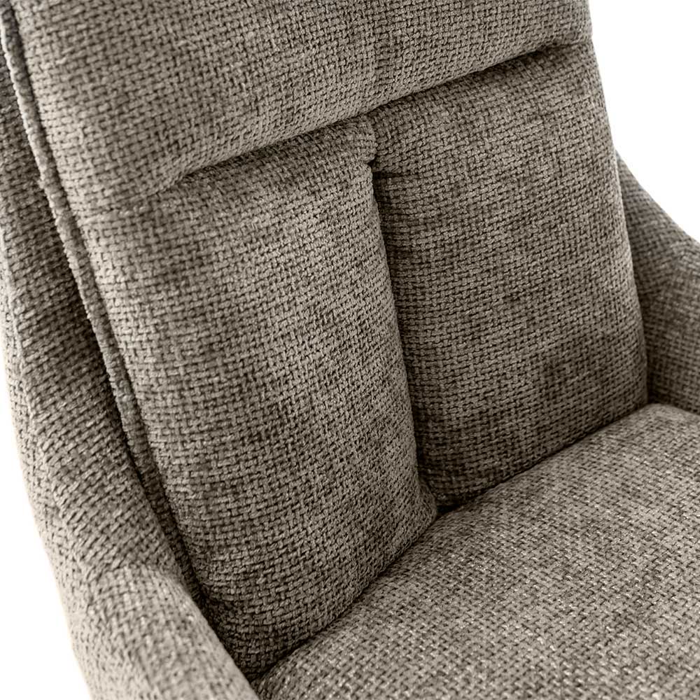 Drehbarer Polsterstuhl in Taupe - Aroran (2er Set)