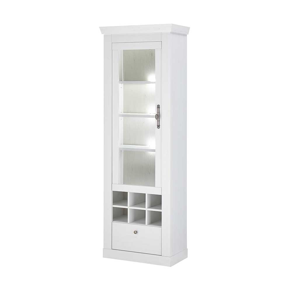 Esszimmerschrank Set in weißer Holzoptik Pinie - Liancos (dreiteilig)