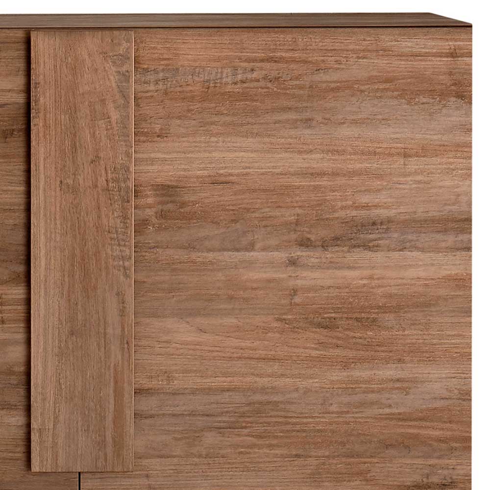 Holzoptik Kommodentür mit natürlicher Maserung und vertikalem Design-Akzentstreifen – Basento
