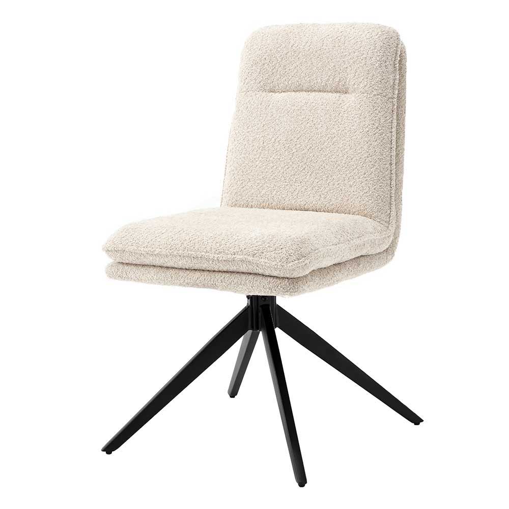 Moderne Polsterstühle mit Drehgestell - Alondra (2er Set)
