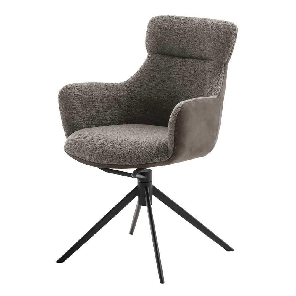 Tischsessel in Schlamm & Schwarz - Colles (2er Set)