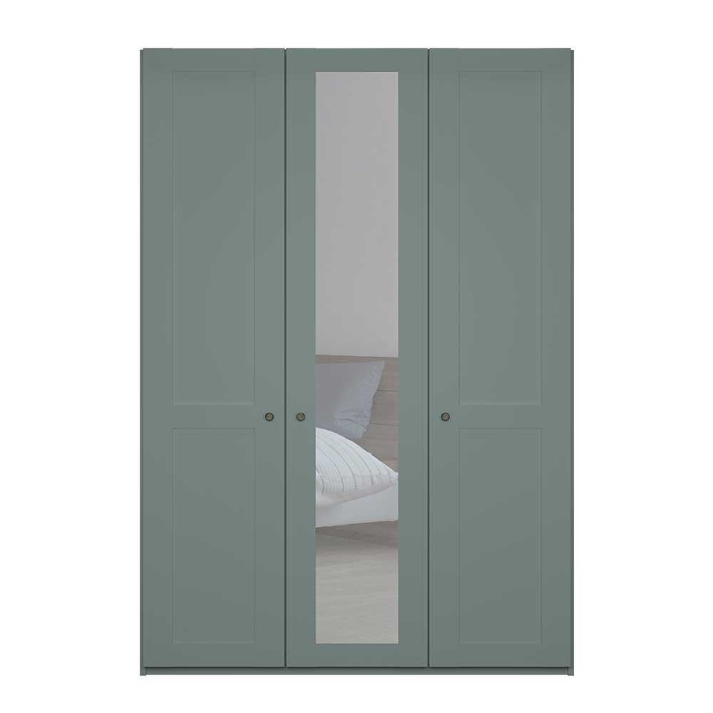 Graugrüner Kleiderschrank mit Metallgriffen - Rajavo II
