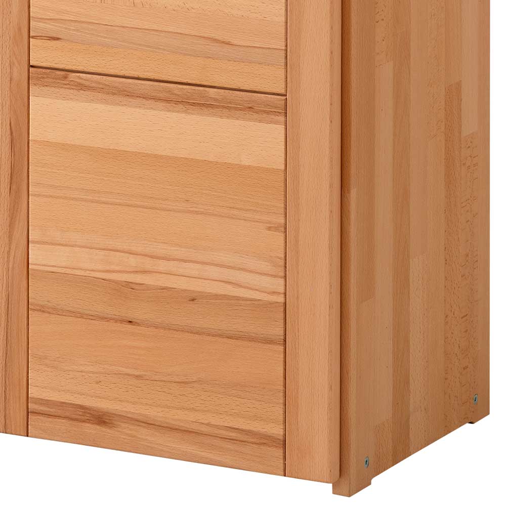 Aktenordnerschrank aus Kernbuche, Detail der Holzmaserung und robusten Verarbeitung – Naxos