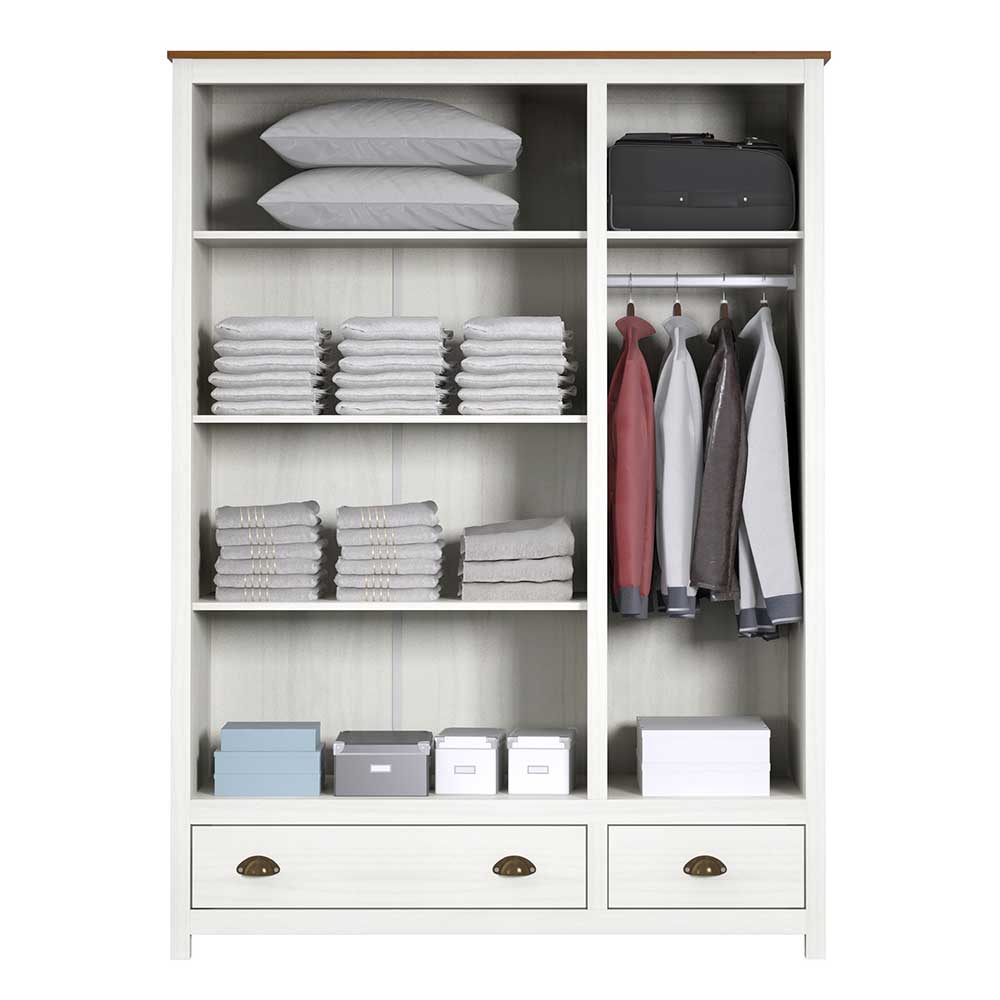 Country Style Kleiderschrank mit 2 Schubladen - Abelkav