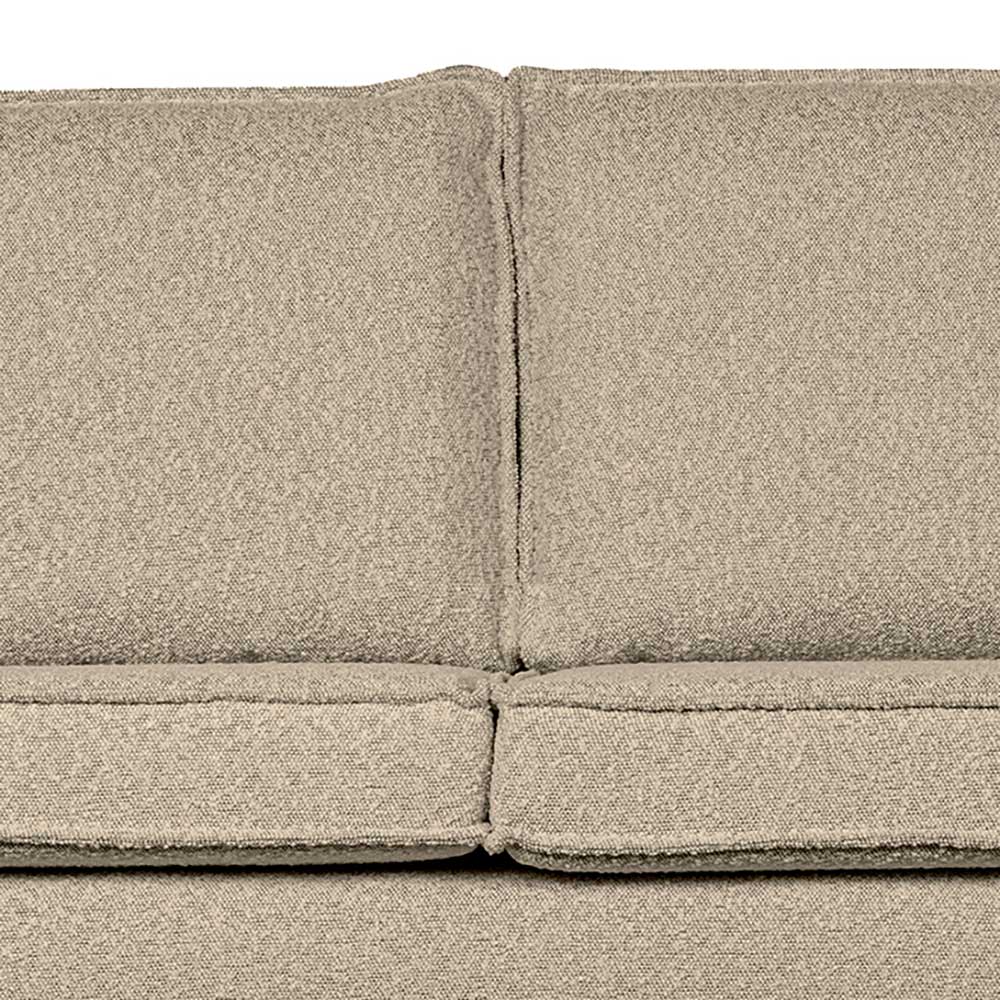Eckcouch in L-Form aus Boucle in Beige - Glamoure