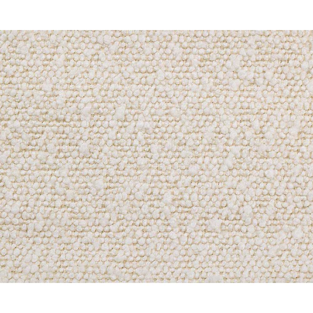 Detailaufnahme der cremefarbenen Boucle Stoff Textur des hochwertigen Polstersessel – Ucera