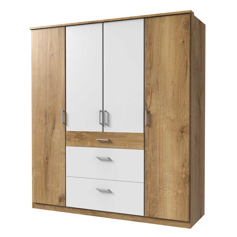 179x199x58 Kleiderschrank 4 Türen & 3 Schubladen - Curacao