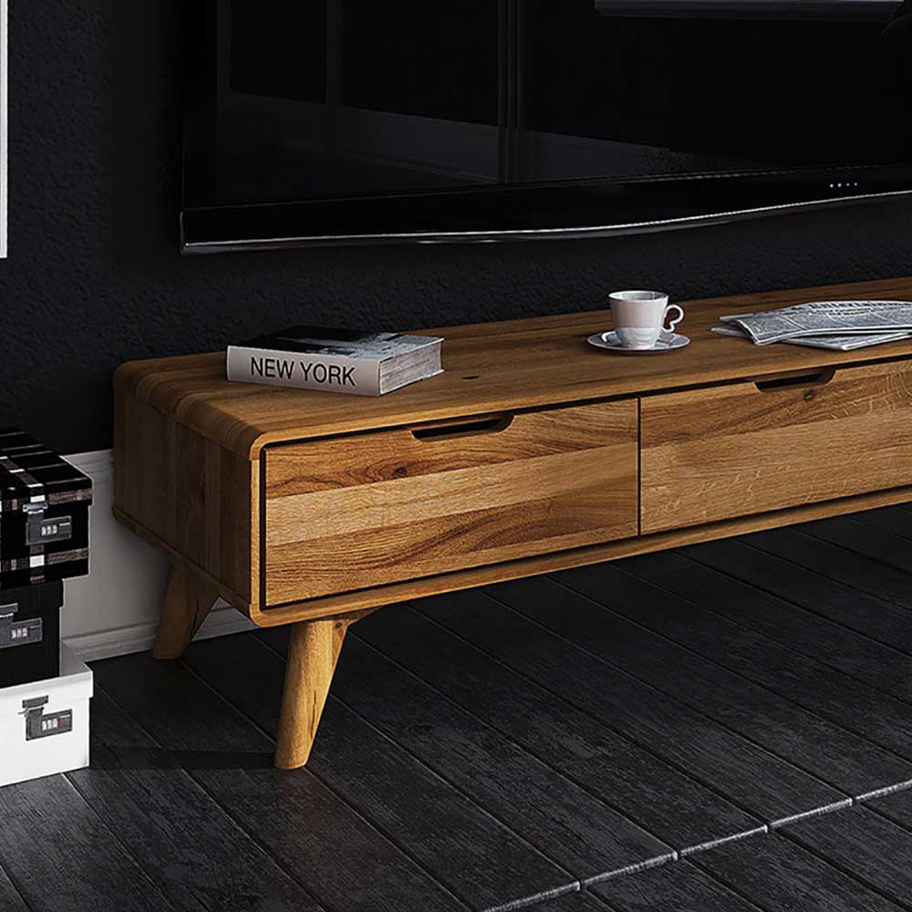 134cm breites TV Board aus geölter Wildeiche - Eavy