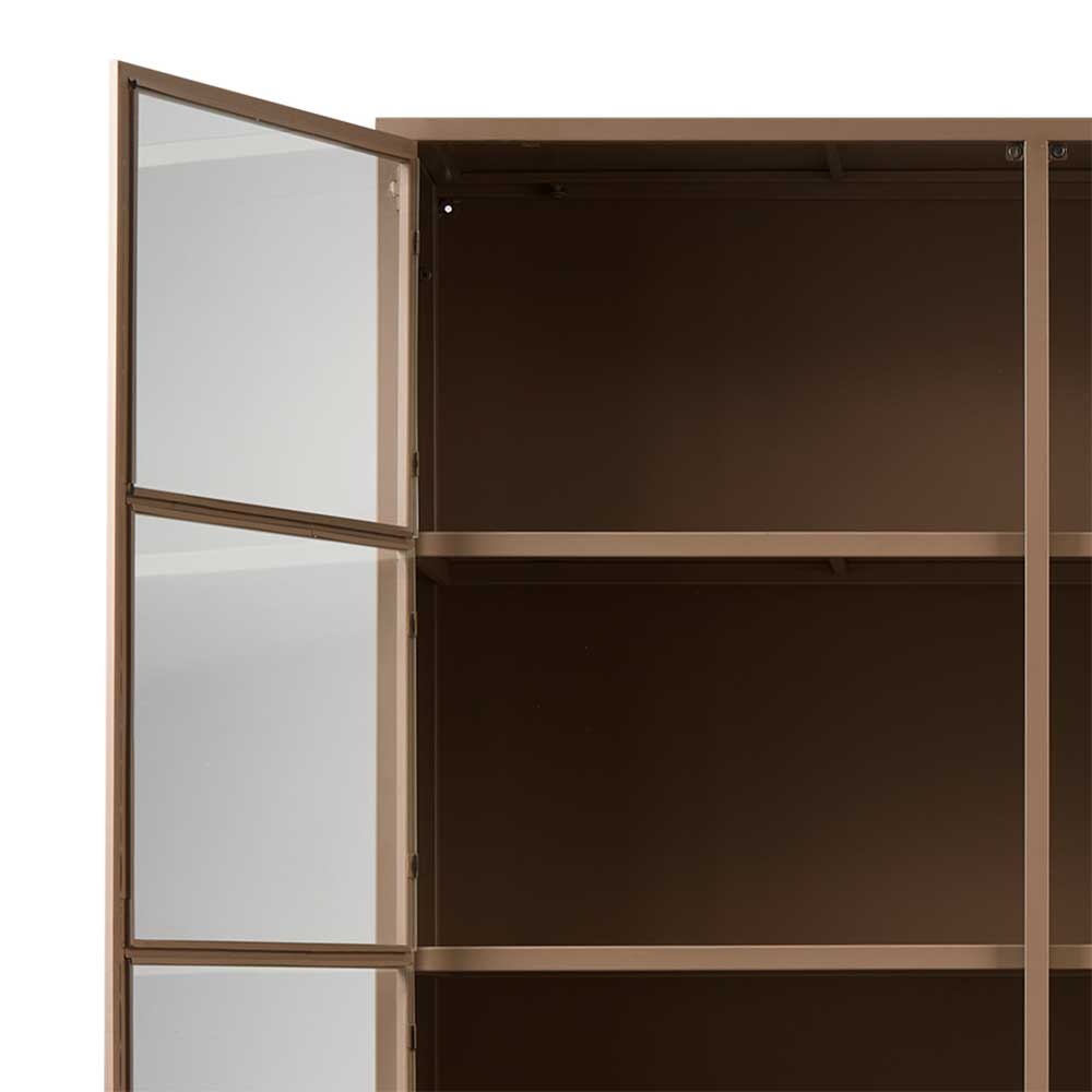 Metall Vitrinenschrank in Braun - Last