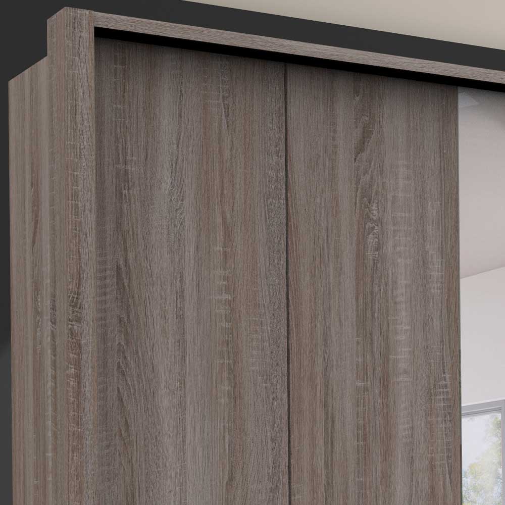 Spiegel Kleiderschrank in Holz-Nachbildung - Crenba