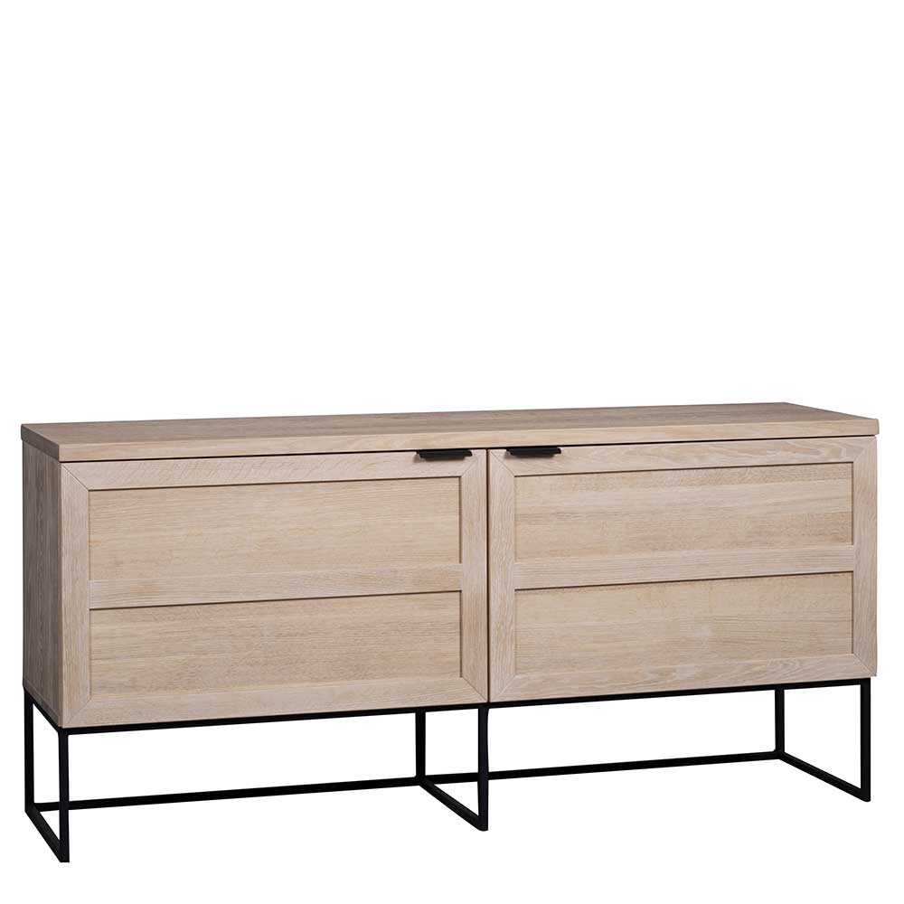160x75x41 White Wash Kommode aus Eiche - Myras I