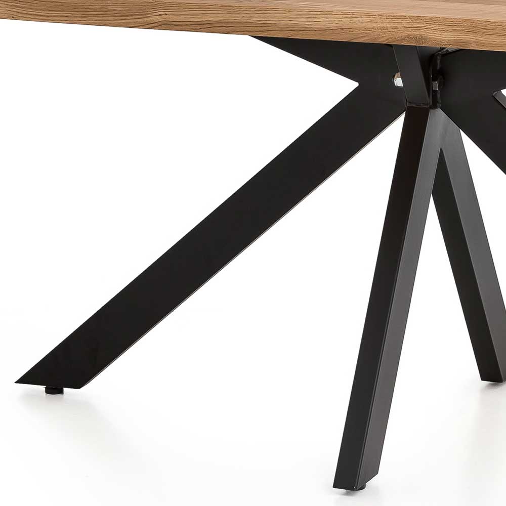 Wildeiche Tisch mit Spidergestell - Chroma
