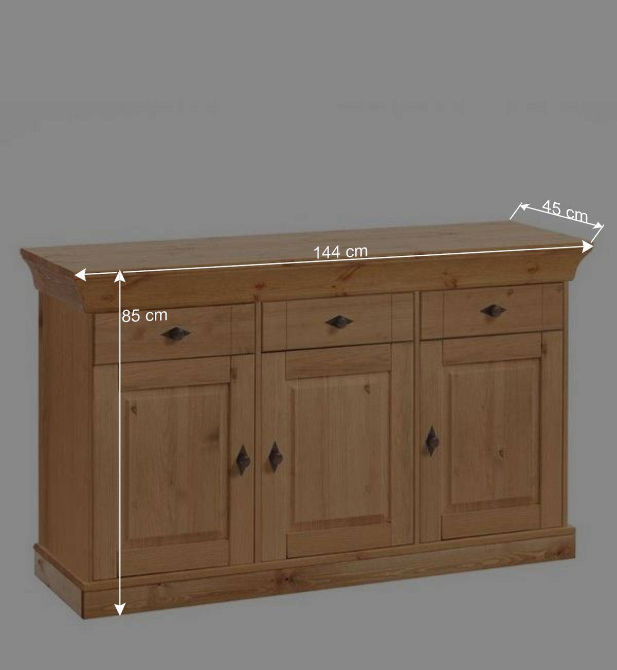 Kiefer-Massivholz Sideboard Piatra im Landhausstil