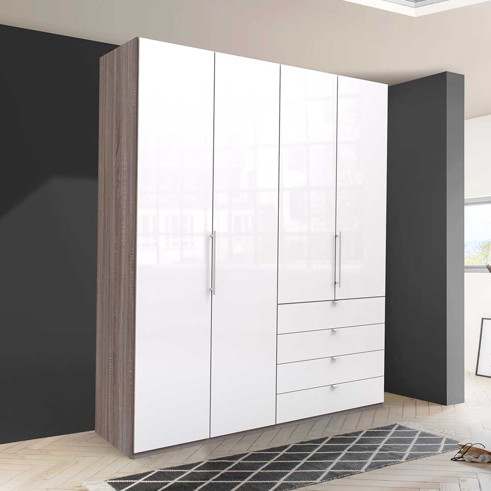 Kombi-Kleiderschrank mit vier Soft Close Schubladen - Empresian