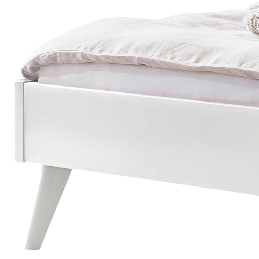 Doppelbett in Weiß deckend lackiert - Intiatos