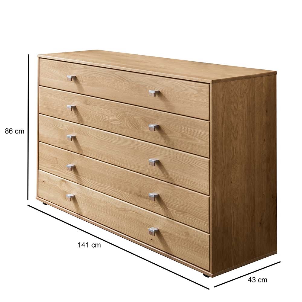 Topp Schlafzimmer Holzkommode 141x86x43 cm - Emdsiva