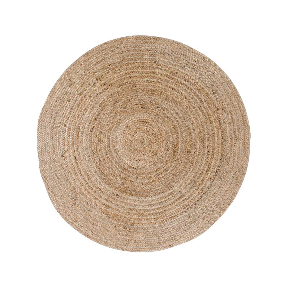 Runder Teppich aus Jute Natur - Nabrosia