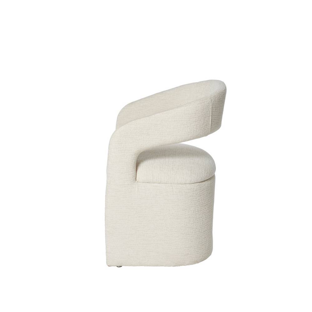 Boucle Design-Sessel in Offwhite - Badyas