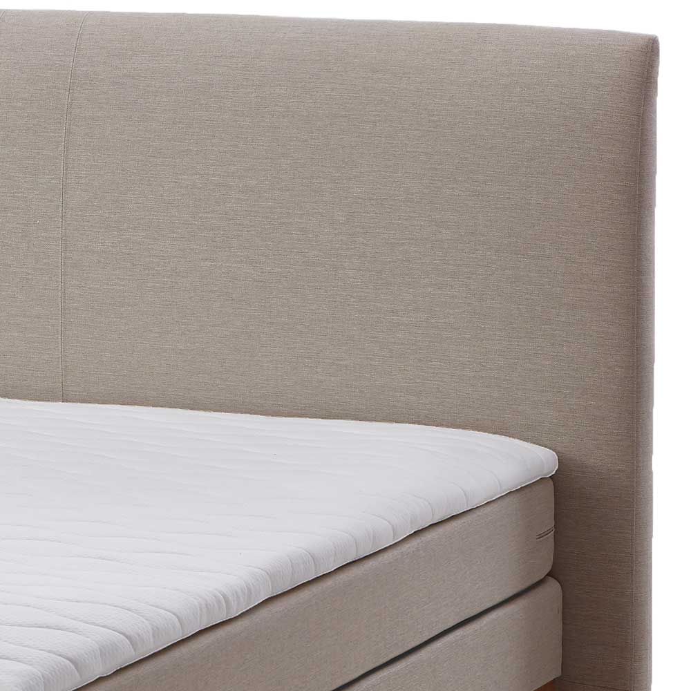 Komplettbett mit Bettkasten in Creme - Flippo
