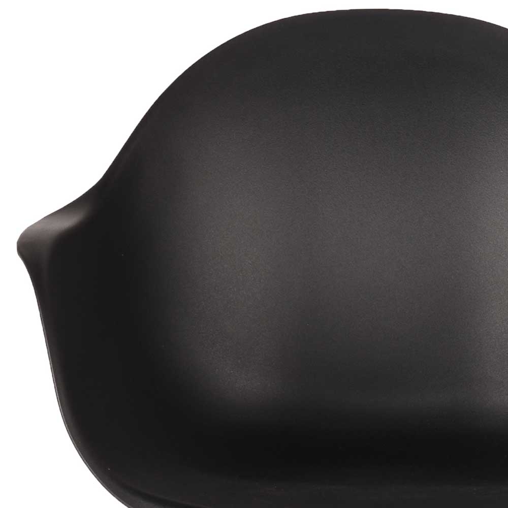 Esstisch Skandi Schalenstuhl in Schwarz - Curcay (2er Set)