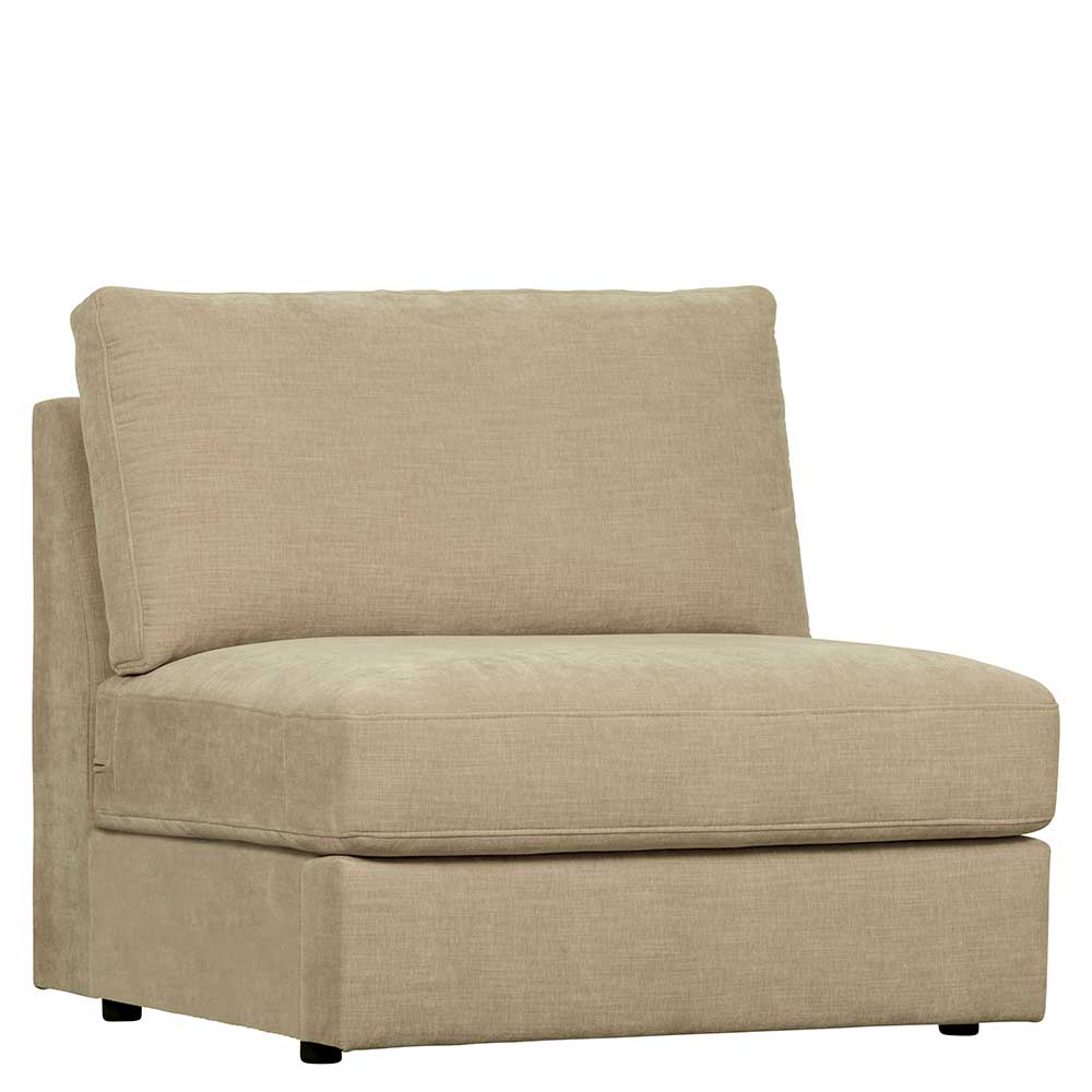 Sofamodul mit Rückenlehne in Beige Stoff - Jona