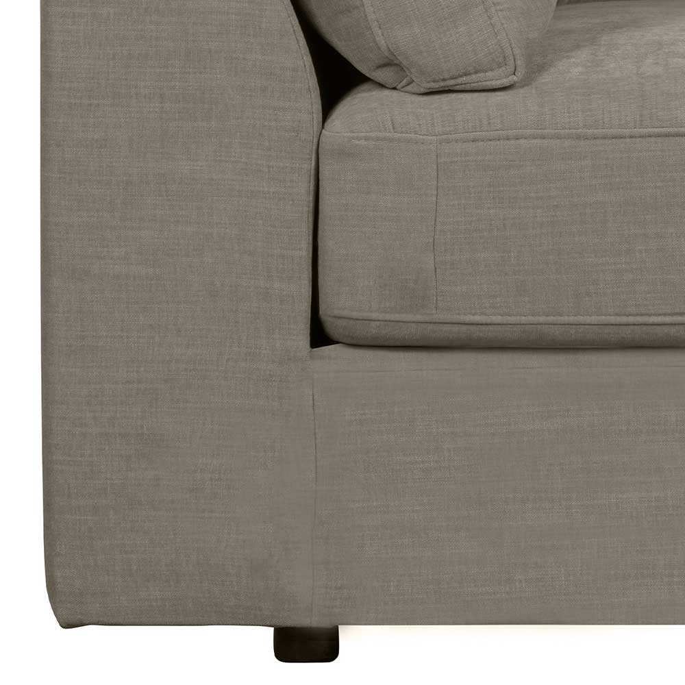 Couchmodul mit Armlehne rechts in Grau - Gregg