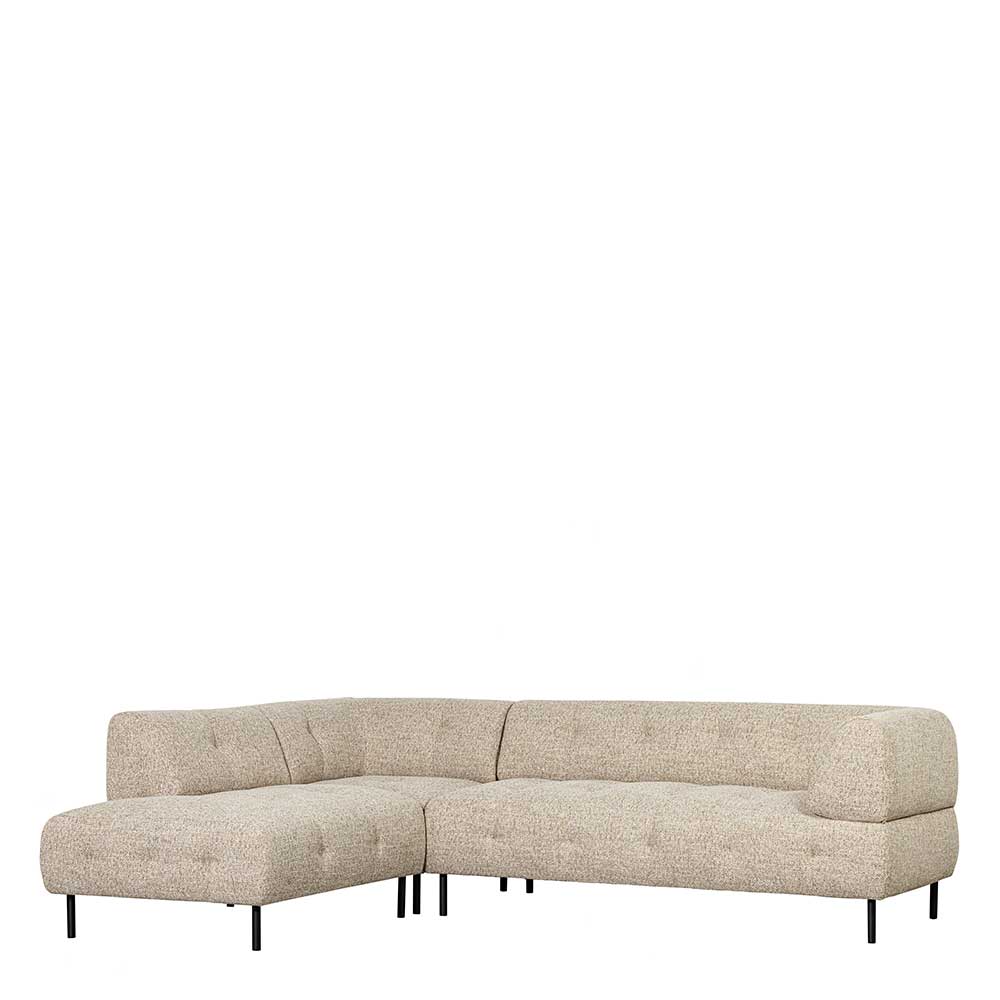 Strukturstoff Sofaecke in Beigegrau - Pantras