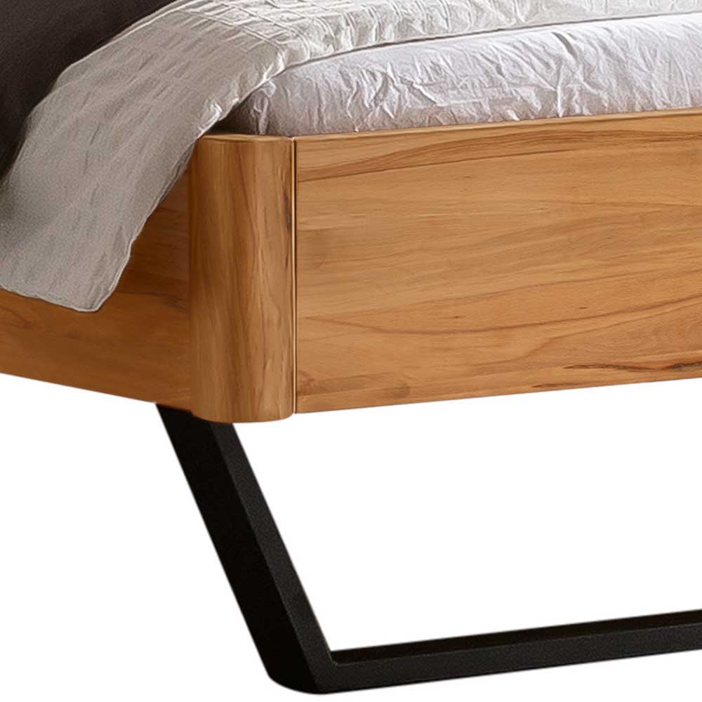 Wildbuche Designbett im Industrial Stil - Sanatate